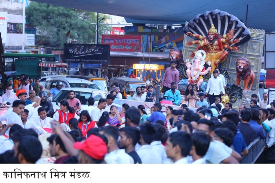 भोसरी परिसरात गणेश विसर्जन मिरवणूक उत्साहात